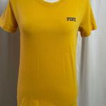 PINK - Victoria's Secret Women's PINK Short Sleeve Tee XS Yellow Black Photo 0