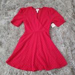 Arizona Jeans Arizona Jean Co Puff Shoulder Polka Dot Cocktail Dress Red Size Medium Photo 0