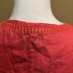 Elie Tahari Elite Tahari size Large‎ island hibiscus tank top v-neck 100% linen embroidered Photo 7