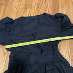 J.Crew  Black V-neck‎ Puff Sleeve Cotton Poplin Mini Dress Size 2 Photo 7