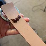 Brown Genuine Bonded Leather Wrap Round Silver Loop Stud Belt Size XL Photo 5