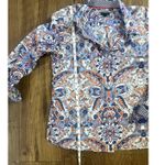 Talbots  Women't Royal Paisley Preppy Classic Button Down Cotton Shirt S M Photo 6