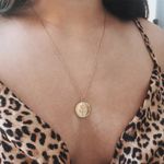 Cool Gold Rose Coin Necklace Photo 0