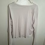 Good American  Long Sleeve Cropped Crewneck Top White Photo 9