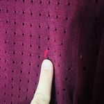 Keepsake Dark Red Knit Long Sleeves High Neckline Key Hole Front Top Size XS Photo 9