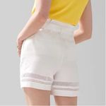 White House | Black Market Chic White Linen Shorts NWT Photo 8