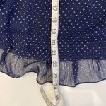 Blue Bird Polka Dot Sheer Dress Floral Appliqué Halter Midi Shift Dress Sz S Jun Photo 11