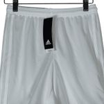 Adidas NWT Climalite Shorts Boys M White Elastic Waist Logo Soccer Athleisure Photo 1
