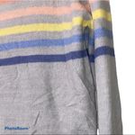 Emory park  XL gray knit sweater pastel stripes Photo 1