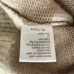 Benedetta B. Merino Wool Cashmere Turtleneck Sweater in Beige, Size XS Tan Photo 8