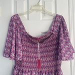 Simply Southern Paisley Flared Patterned Purple and Pink Blouse Sz XL NWT Photo 1