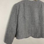 Vintage 1960s Cropped Blazer Jacket 3/4 Length Sleeves Women Carlette Twee Gray Photo 5