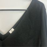Abound NWT  Long Sleeve Black Metallic Bodysuit Size Medium Nordstrom Photo 3
