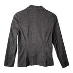 White House | Black Market Denim Blazer Jacket Black Gray Women Size Medium Photo 3