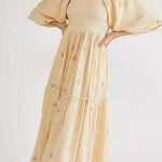 Free People Dahlia Embroidered Maxi Dress Photo 0