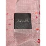 CELINE Pink Embroidered Cotton Handkerchief Scarf 100% Cotton Japan 19" Photo 3