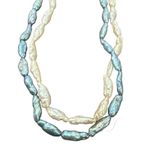 Vintage Beaded Necklaces White Blue Purple Green Blue Bangle Bracelet 4 Pieces Photo 11