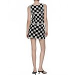 Mango Combined Crochet Mini-Skirt Black Beige NWT Small Photo 6