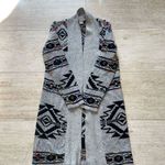 Northern Angel Aztec Southwestern Open Front‎ Long Cardigan Duster Sweater M Size M Photo 5