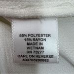 Elle  Scallop Hem Pique Knit Sleeveless Tank Top Shirt Ivory White‎ Large Photo 10