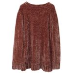 Orvis Dark Rose Pink Chenille Chunky Knit Sweater Large Pullover Casual Sweater Photo 1