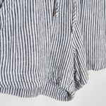 A New Day  Striped Navy and White Linen Shorts Size Medium Linen Blend Shorts Photo 3