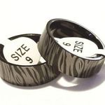New stainless steel‎ tiger striped ring size 11 Black Photo 0
