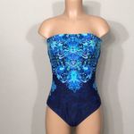 Ralph Lauren Lauren  blue & green paisley swimsuit. Size 14 Photo 2