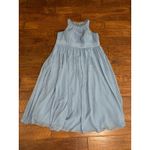 Azazie Chic Collin Bridesmaid Dress Plus Size Size C Waist 22 Steel Blue Photo 9