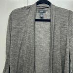 Alfani  Linen Cotton Sage Green Women's Bell Sleeve Open Front Cardigan Sz Medium Photo 2