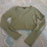 TJ Maxx Green lettuce trim crop top Photo 0