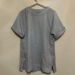 Lysse  Shirt Women's Size XS Thick Heavyweight Top Gray Patterned Side Zip Blouse Photo 0