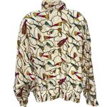 Lavon Vintage Silk Windbreaker Jacket Cream Gold Tassels Size XL 80s 90s Womens Photo 1