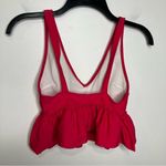 Kortni Jeane ‎ v-neck peplum bikini top deep pink size XS Photo 1