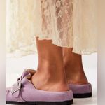 Free People 🆕  | SHEARLING AFTER RIDING MULES | LAVENDER | SIZE: EU 39 (US 8.5) Photo 3