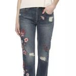 Juicy Couture Women's Black Label Denim Floral Boyfriend Jeans, Sz 27 - New! Photo 3