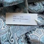 Gold Hawk 100% Silk Paisley Cami Tank Top Olive Branch Print Size M Boho Y2K Blue Size M Photo 7