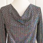 Coco Bianco  Top Sequins Black Cowl Neck Dressy Top Size Small NEW Photo 2