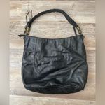 The Sak  Black Leather Boho Hobo Shoulder Bag Purse Photo 4