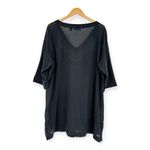 Lands' End  | 1X 16W-18W | Embroidered V-Neck Drop Waist Tunic Swimsuit Coverup Photo 5
