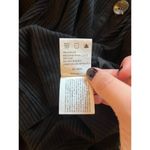 Enza Costa Shirt Women‎ XS Black Ribbed Knit Collared Button Long Sleeve Tunic Photo 13