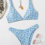 SheIn Blue Floral Bikini Photo 0