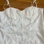 ZARA  Linen Blend Corset Bodysuit  size small white/cream color Valentines Day XL Photo 8