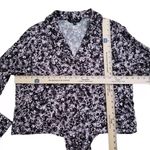 Velvet Heart Wrap Tie Floral Blouse Womens Medium Long Sleeve Button Up Photo 6