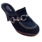 Coach Black Women's Mules with Silver Accents Sz 8.5 Photo 4