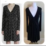 Karen Kane Black Elizabeth Shirred Front Dress Photo 1
