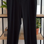 Talbots High-Rise Signature Boot Black Woven Career Dress Pant Trouser, 14 Photo 0