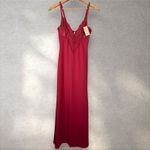 Popilush Shapewear Bodycon Sculpting Slit Lace Midi Maxi Dress Sz S NWT‎ Red Photo 3