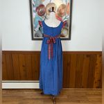Darling Vintage 1970s Chas L Lewis California Denim Maxi Dress! Blue Size M Photo 4