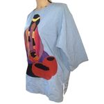 Rare Alfredo’s Wife Blue Southwestern Appliqué 3/4 Sleeve Blouse Indian Women Blue Size XL Photo 5